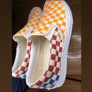 Tri-Color slip on vans